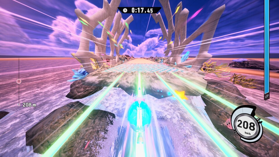In Kirby Air Riders könnt ihr schnell sehr absurde Geschwindigkeiten erreichen.