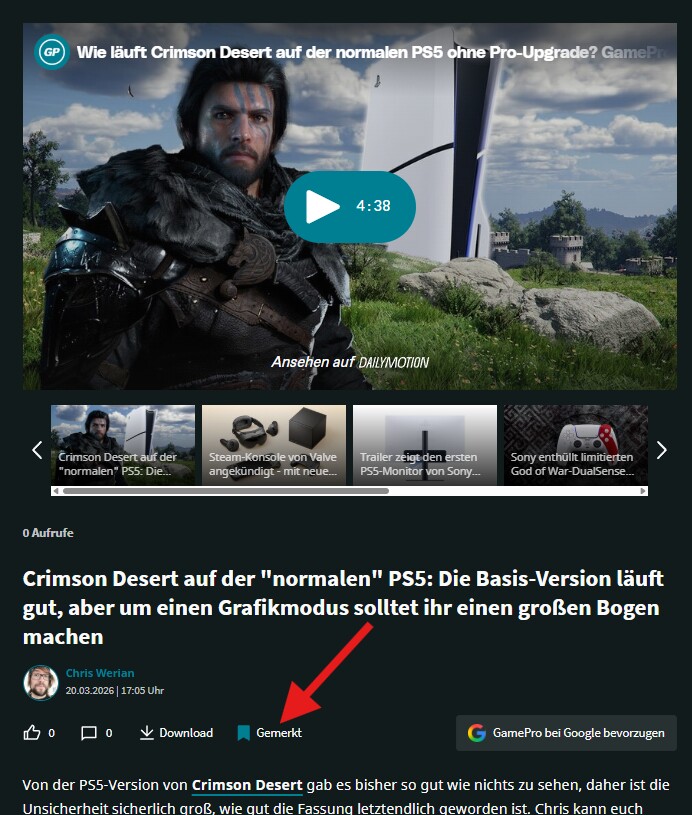 Gemerkt