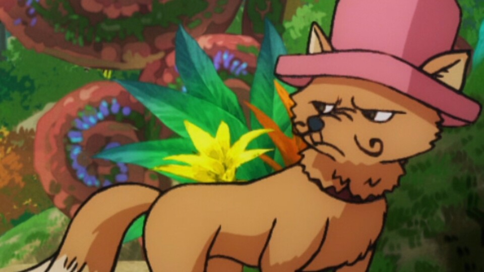 Nora Gitsune ist im Vergleich zu Chopper, der ein Rentier darstellen soll, ein Fuchs. Da haben die falschen Strohhüte etwas daneben gegriffen. (Bild: © Toei Animation)