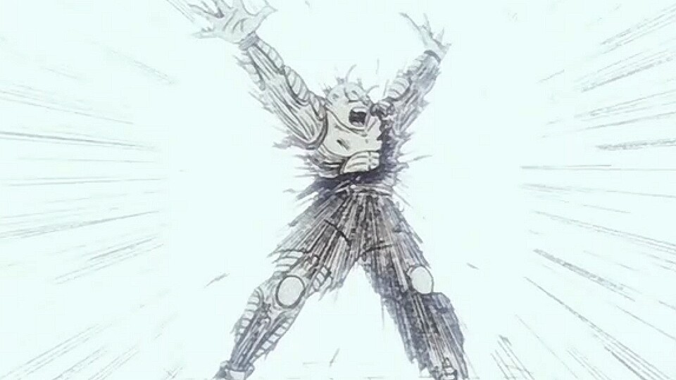 Eine große Explosion an Ki-Energie, die Piccolo in einem Körper sammelt und dann freisetzt. (Bild: © Toei Animation)
