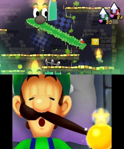 Schlüpft Luigi in der Traumwelt in bestimmte Objekte, könnt ihr durch Berührungen auf dem Touchscreen mit ihnen interagieren. [3DS]