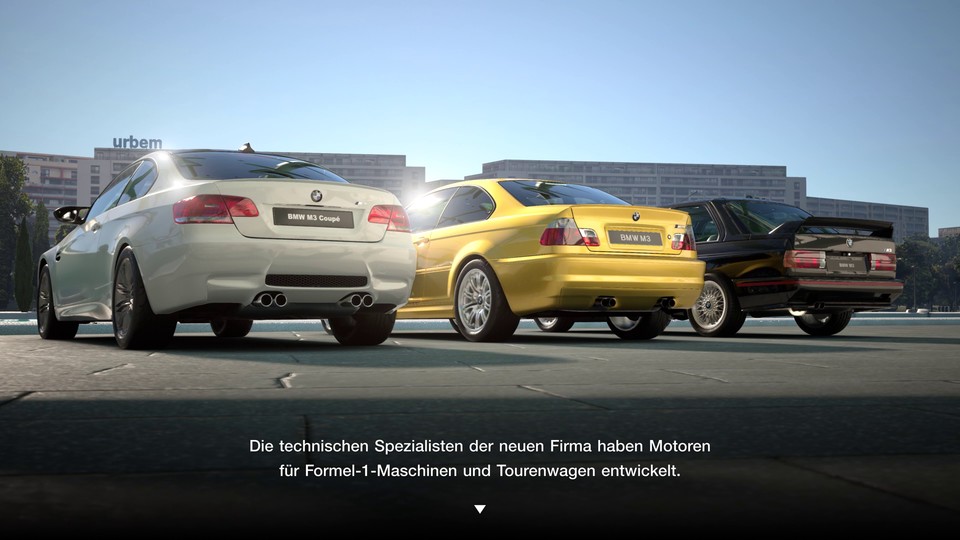 Nach dem Abschluss eines Menüs bekommt ihr direkt die passenden Infos dazu wie hier zu den M3-Modellen von BMW.
