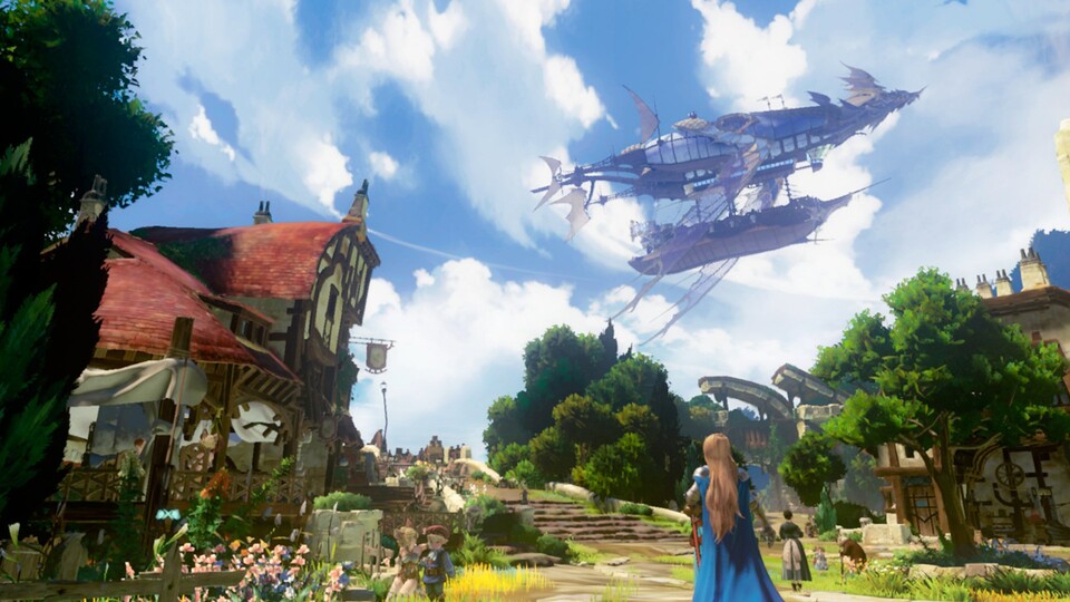 Die Welt von Granblue Fantasy: Relink besteht aus schwebenden Inseln, die ihr mit eurem eigenen Luftschiff bereist.