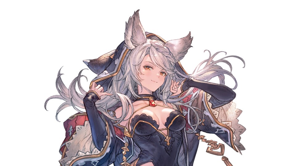 Mit ihren kraftvollen Kicks und Tarotkarten hält Fraux ihre Gegner auf Trapp. (© Cygames)