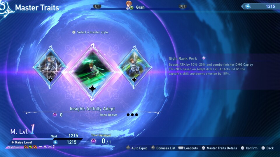 Das neue Feature der Master-Levels bietet zusätzliche Tiefe bei der Gestaltung der Movesets unserer Lieblingskämpfer*innen. (© Cygames)