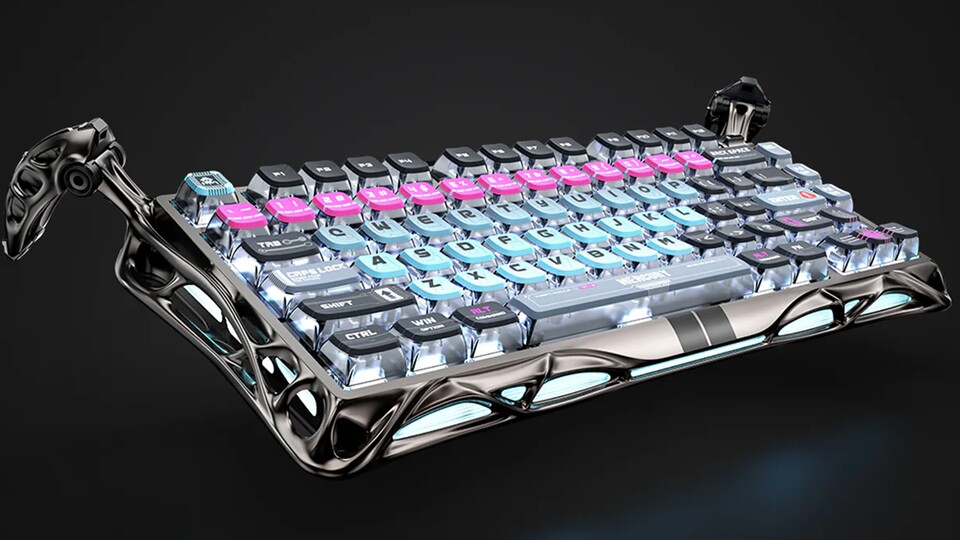 Bei der Tastatur habt ihr keine nervige Software, die den PC zumüllt. Hier stellt ihr RGB, Makros und Tasten über den Browser ein.