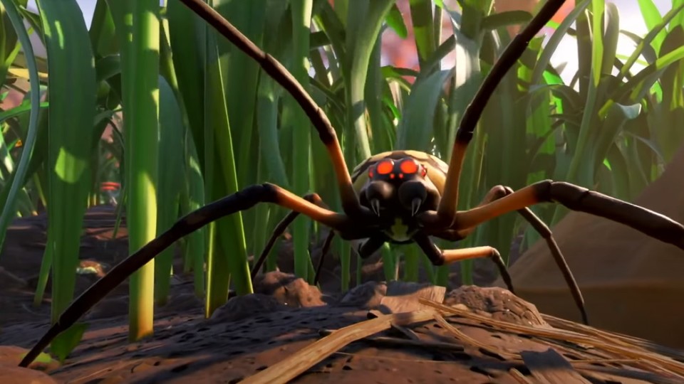 Im Survivalgame Grounded kämpft ihr gegen Spinnen. 