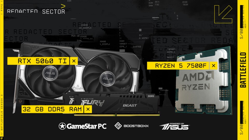 Bereit für den Einsatz: Mit der RTX 5060 Ti bekommt ihr starke Performance und sichert euch exklusive Battlefield-Optik.