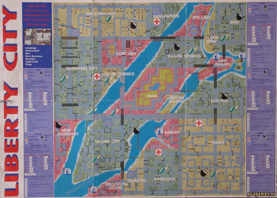 Liberty City war schon im ersten Grand Theft Auto enthalten und erinnert von der Form her an das echte Manhattan.