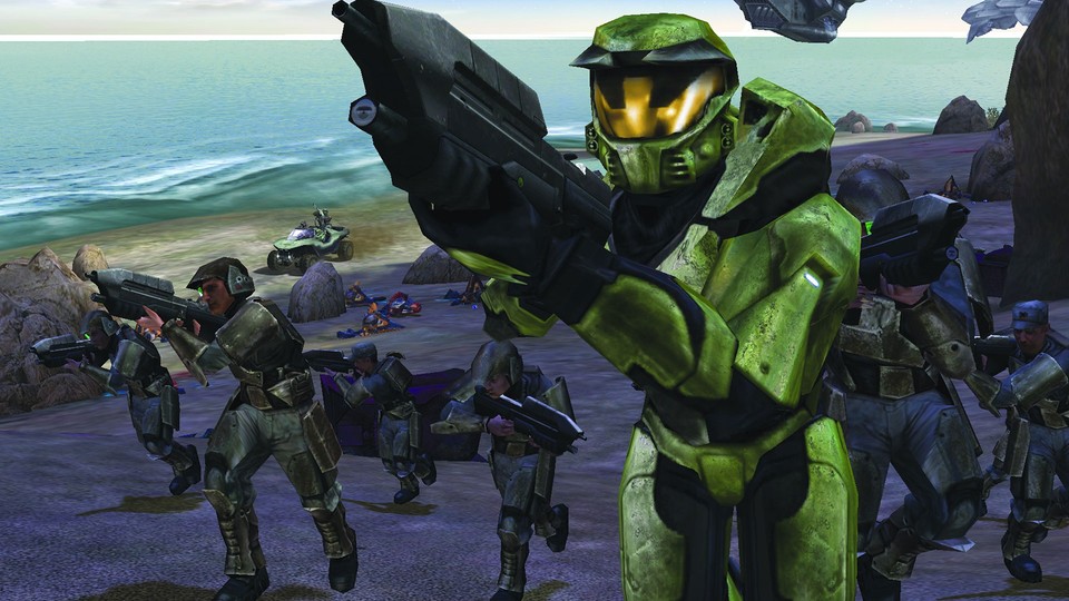 Der Anfang einer Erfolgsgeschichte: Auf der Ringwelt 04 kämpft der Master Chief im ersten Halo gegen die Aliens der Allianz.