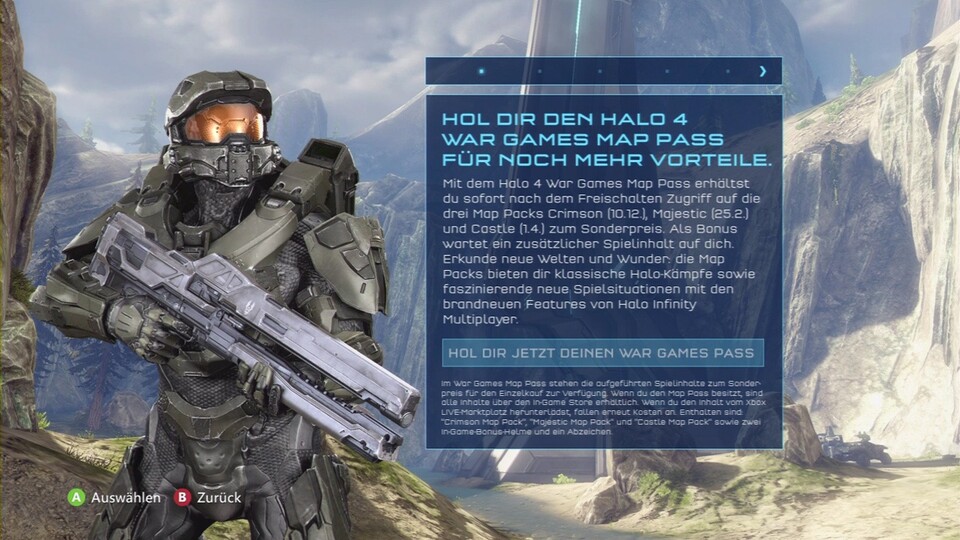 Diese Werbung für den War Games Pass zu Halo 4 verrät die Release-Termine der DLCs.