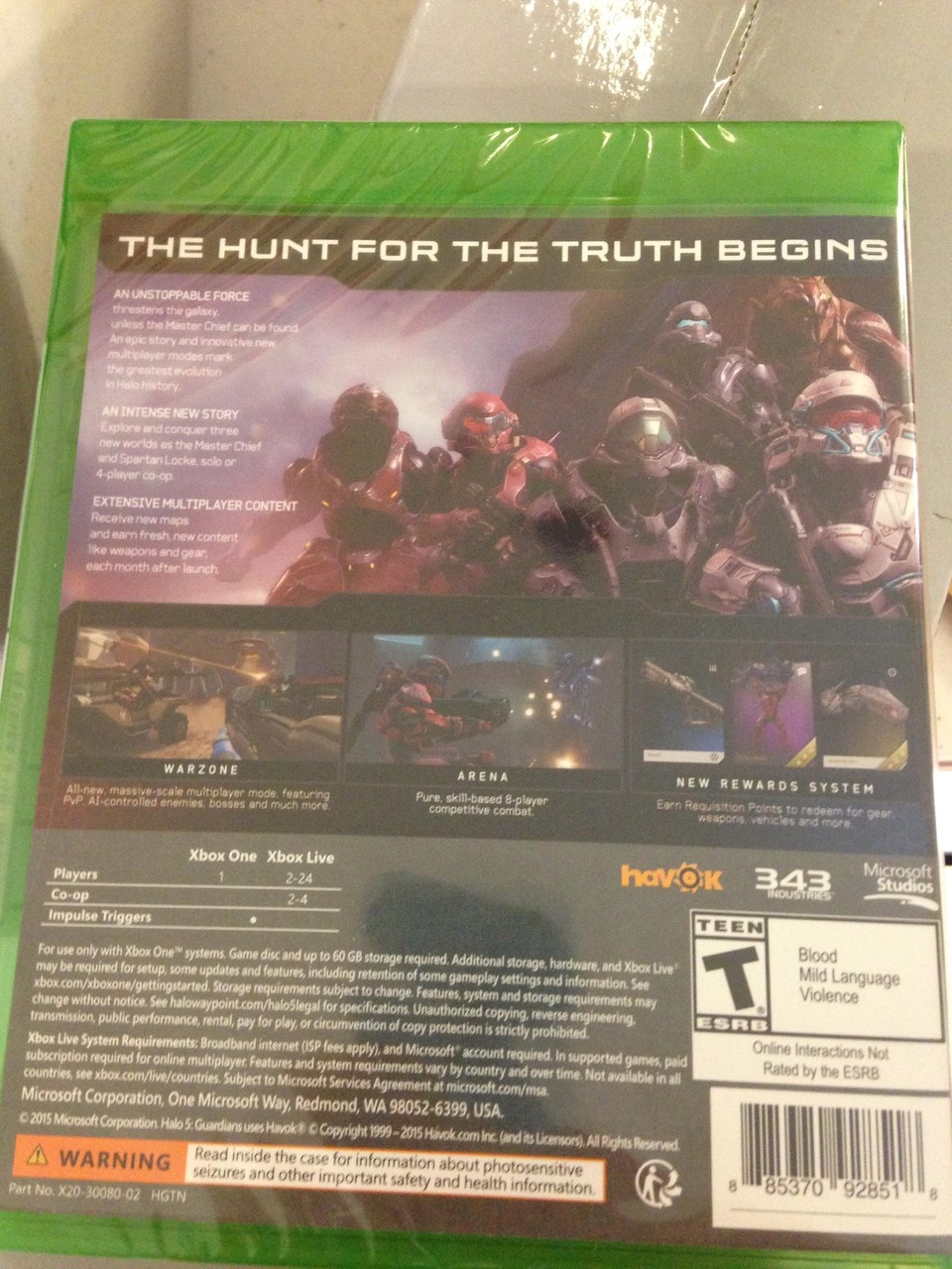 Fotos zeigen erstmals eine geleakte Verkaufspackung des Shooters Halo 5: Guardians.
