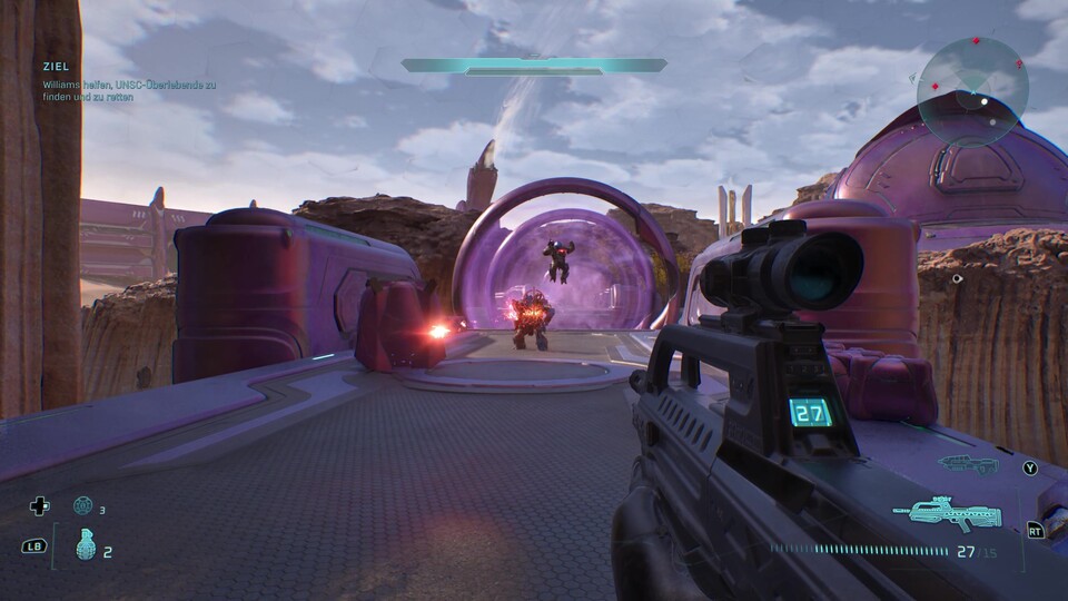 Die Brutes und die Battle Rifle tauchten eigentlich erst in Halo 2 auf, in den Bonusmissionen sind sie nun aber auch im Rahmen von Halo 1 vertreten.