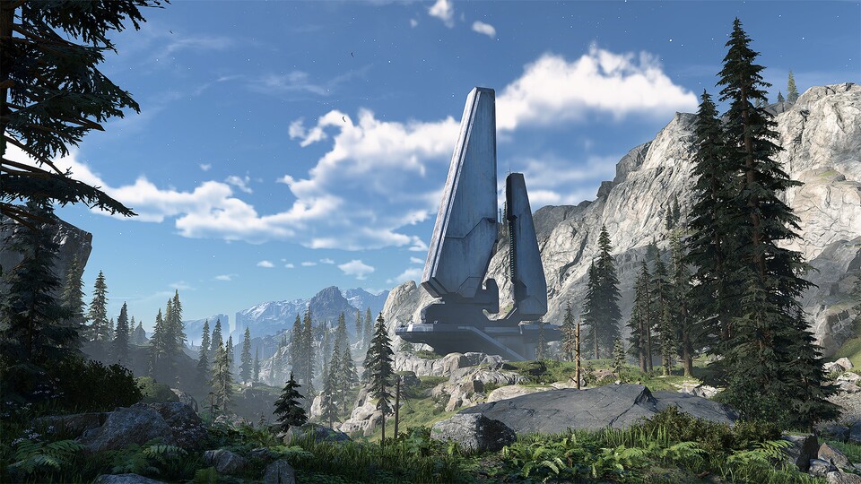 Halo Infinite macht merkbare grafische Fortschritte, wie dieser In-Engine-Screenshot zeigt.