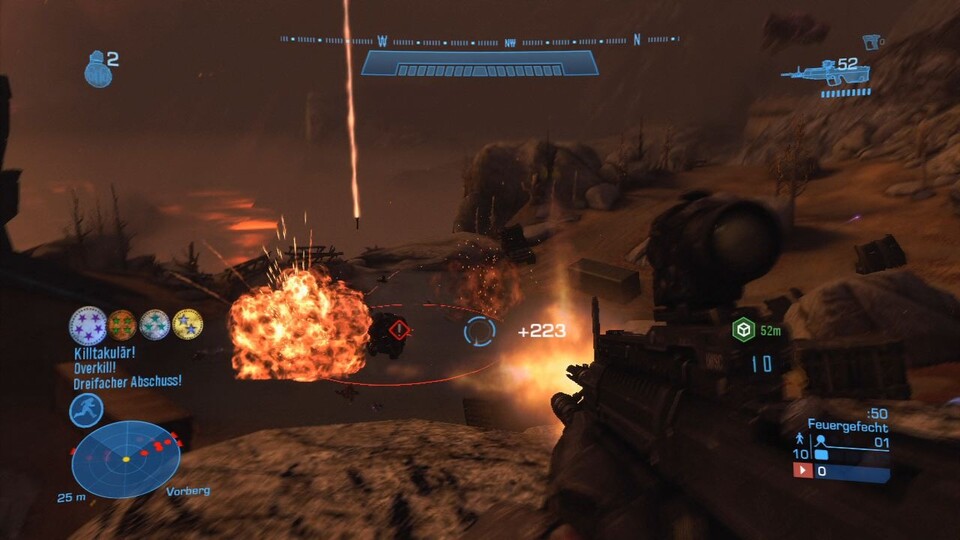 Halo: Reach: Im Firefight-Modus könnt ihr unter anderem Luftschläge einsetzen.