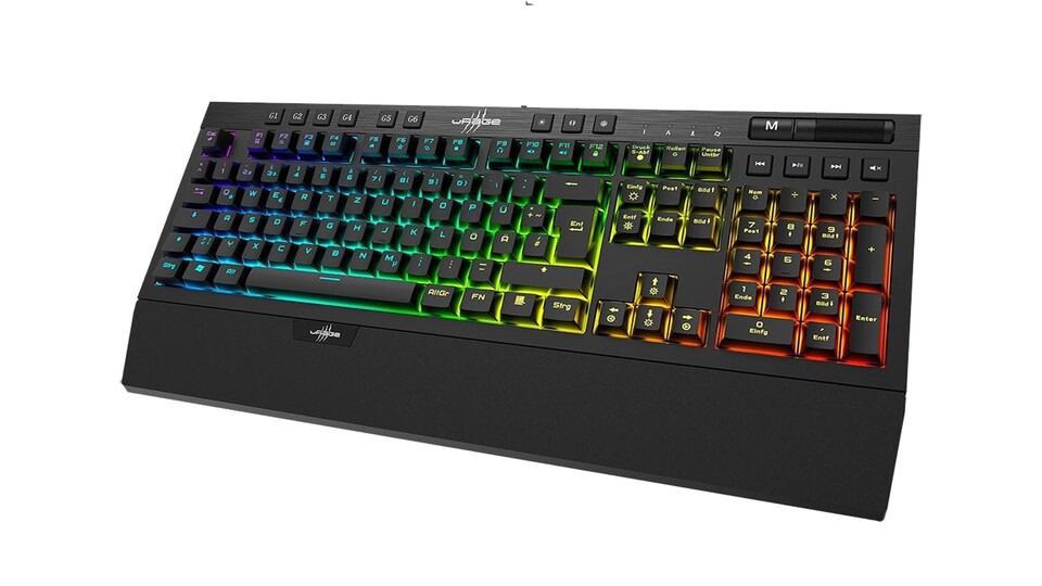 Diese Version des uRage-Keyboards hat eine nützliche Handballenauflage.