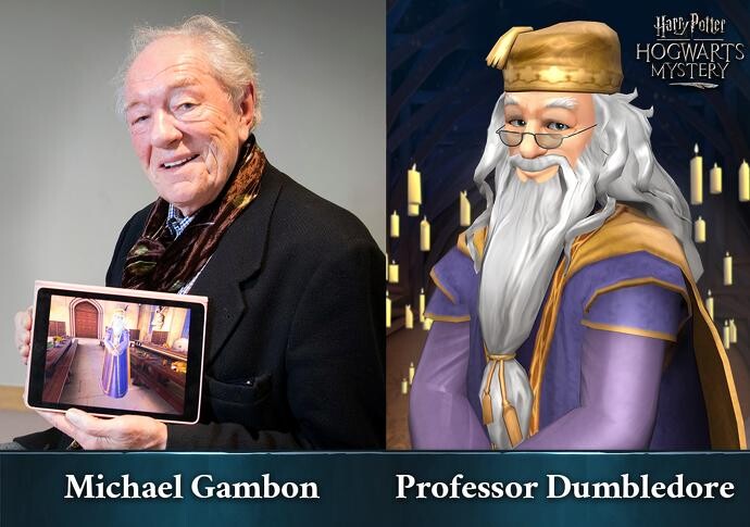 Harry Potter: Hogwarts Mystery lässt unter anderem Michael Gambon als Dumbledore zu Wort kommen.
