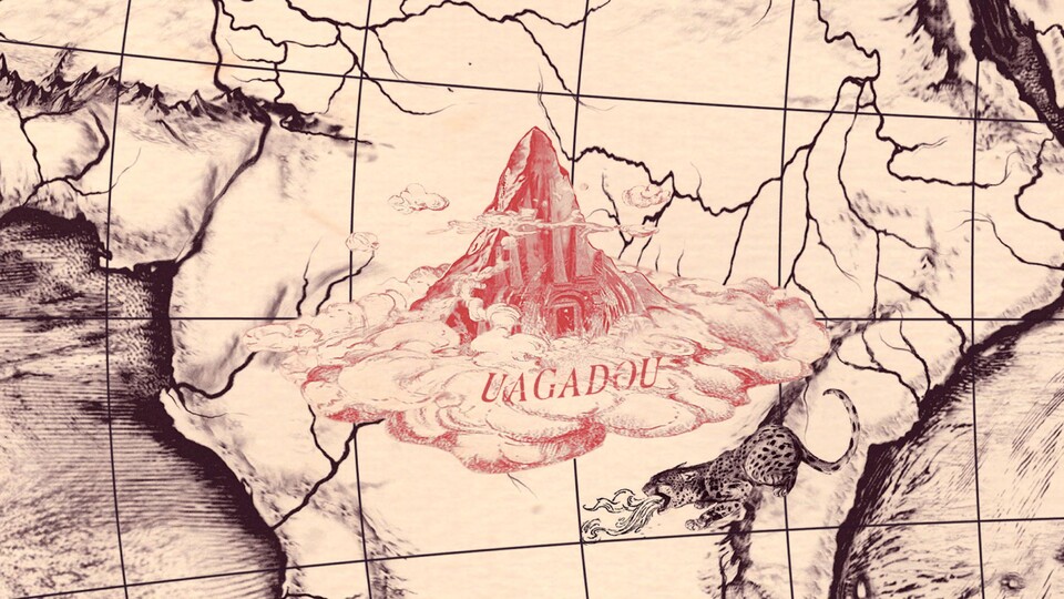 Uagadou wird oft als eine Schule in einem riesigen Berghang mit Nebel beschrieben, die schwebt. (Bild: WizardingWorld)