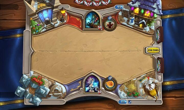 Hearthstone wird festlich geschmückt. Das neue Update taucht die Schlachtfelder des Kartenspiels in vorweihnachtliche Dekoration.