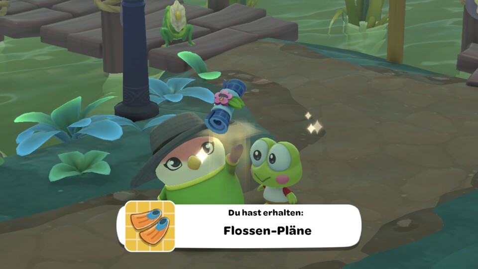 Keroppi wartet seit dem Absturz auf sein Willkommensgeschenk und dafür gibts für euch die Flossen-Pläne.