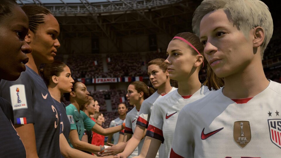 Die US-Amerikanerin Megan Rapinoe ist auch in FIFA 22 wieder oben mit dabei.