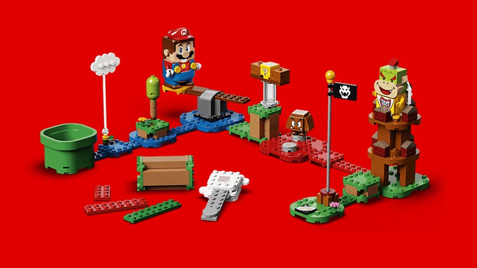 Mit LEGO Super Mario könnt ihr eure eigenen spielbaren Mario-Level bauen. Das Starterset gibts jetzt zum halben Preis.