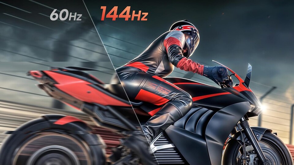 Mit der integrierten Game Bar und 144Hz behaltet ihr beim Zocken auf PS5 und Xbox immer die volle Kontrolle über eure Performance!