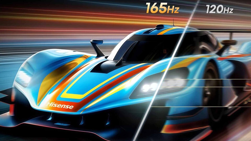 165 Hz, VRR und ALLM machen den Hisense 75U7DS PRO zu einer exzellenten Wahl für leidenschaftliche Gamer.