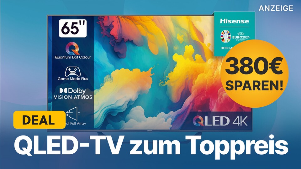 Durch Cashback und 300€ Rabatt bekommt ihr den neuen QLED-TV Hisense A7K jetzt richtig günstig.