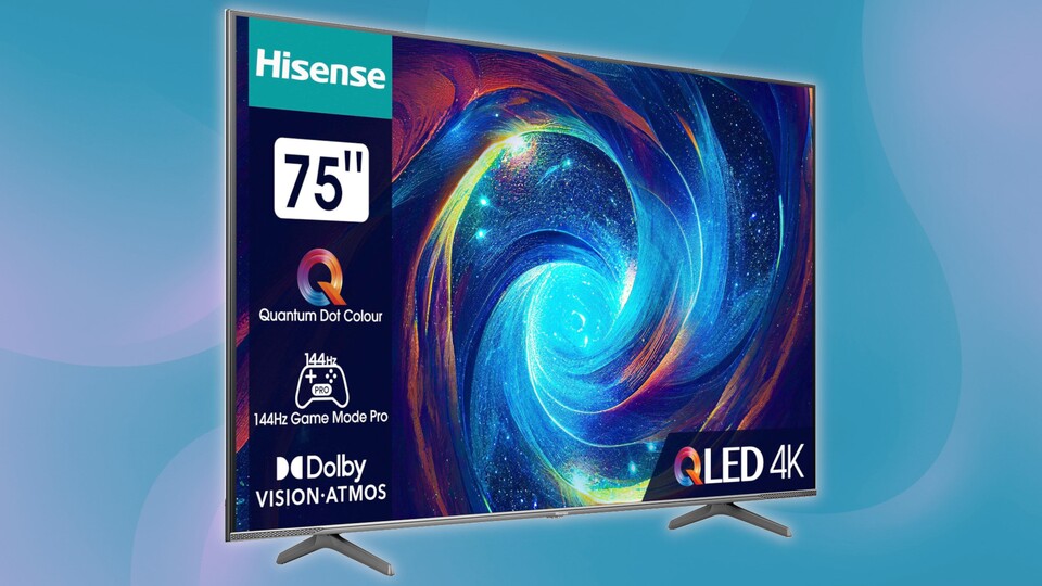 Für seine Preis bietet der Hisense E77KQ Pro QLED-TV auch beim Bild gute Qualität, an teure OLED-Fernseher kommt er aber nicht heran.