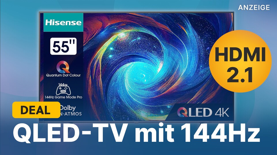 Gerade gibt es einen brandneuen QLED-TV mit 144Hz und 4K-Auflösung zum Toppreis bei Amazon.