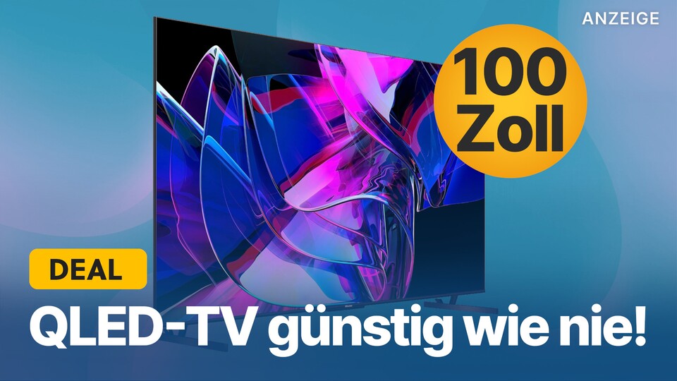 Wenn ihr bei Amazon einen 100 Zoll 4K-TV günstig abstauben wollt, müsst ihr jetzt schnell sein.