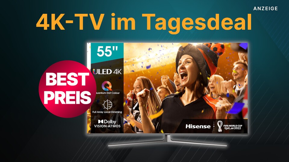 Bei MediaMarkt bekommt ihr für einen Tag den 4K-Fernseher Hisense U87GQ zum Bestpreis im Angebot.