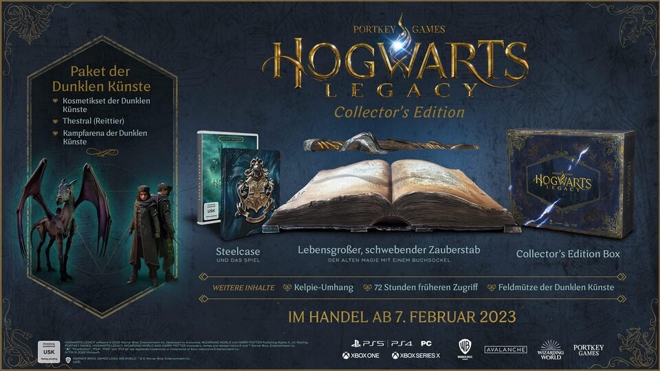 Der Inhalt der Hogwarts Legacy Collectors Edition im Überblick.