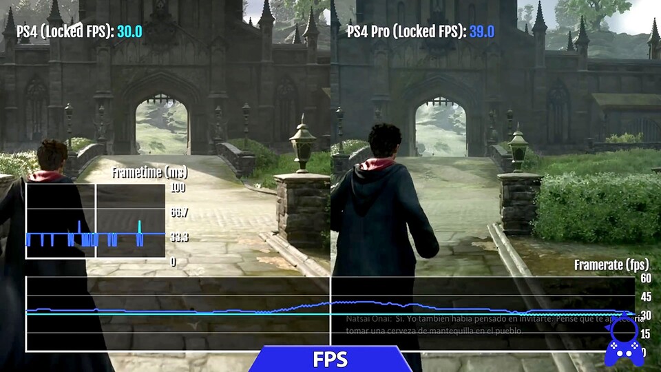 Beide PS4-Versionen laufen mit festen 30 fps, auch wenn das fps-Overlay etwas anderes suggeriert. (Bildquelle: ElAnalistaDeBits)