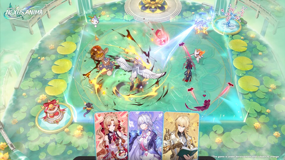 Honkai Nexus Anima ist im Kern ein Auto-Battler. Unten als Karte seht ihr die Eidos-Charaktere.