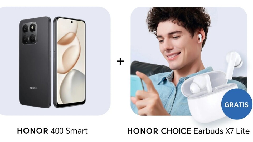 Das Honor 400 Smart könnt ihr günstig mit kostenlosen Earbuds abstauben.