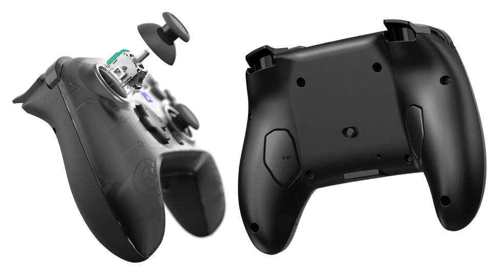 Die TMR Sticks des Horipad Turbo Controllers sind einer seiner größten Vorteile. Auf der Rückseite findet ihr Extra-Tasten.