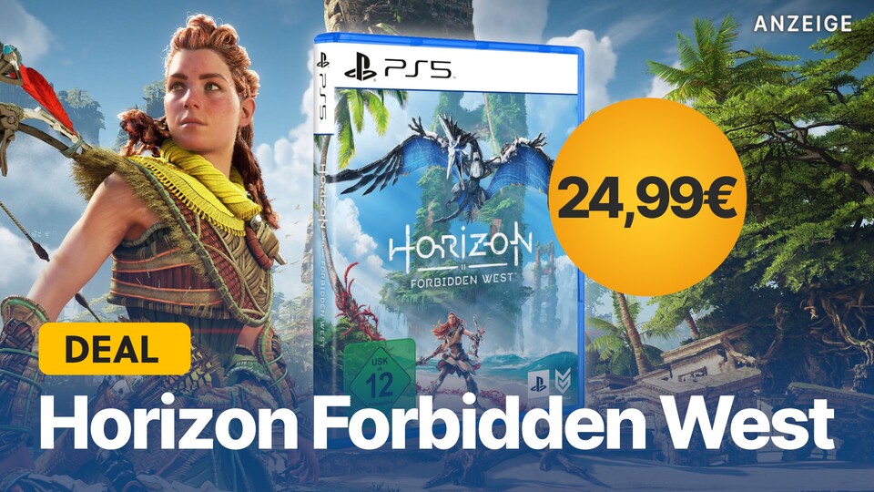 Nur bis Mitternacht könnt ihr Hotizon Forbidden West in der PS5-Version zum neuen Bestpreis bekommen.