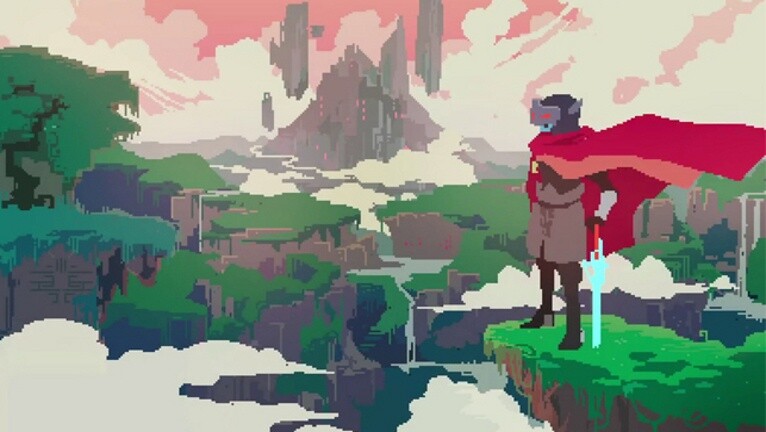 Der Zweispieler-Modus von Hyper Light Drifter verbindet die Lebensanzeigen der Spieler.