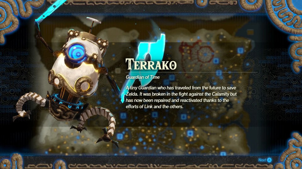 Terako ist ein kleiner Wächter, der Zelda beschützen will.
