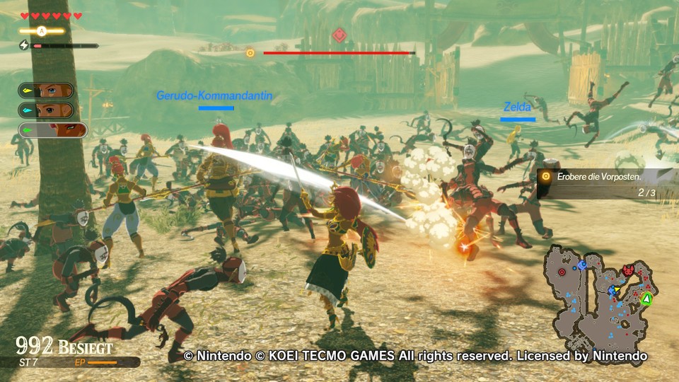 Eine völlig normale Situation in einem Musou-Spiel: Auf dem Bildschirm wimmelt es vor Gegnern und verbündeten Soldaten!