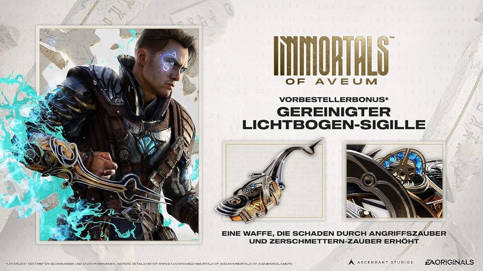 Mit dem Preorder-Bonus von Immortals of Aveum könnt ihr den Schaden bestimmter Angriffe steigern.