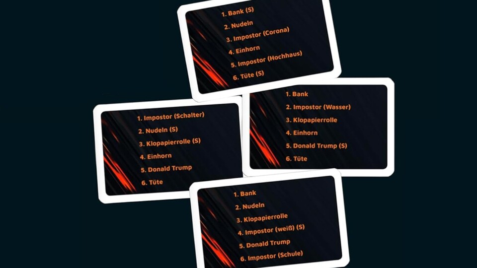 In jeder Runde ist einer der Imposter und darf nicht als dieser enttarnt werden!