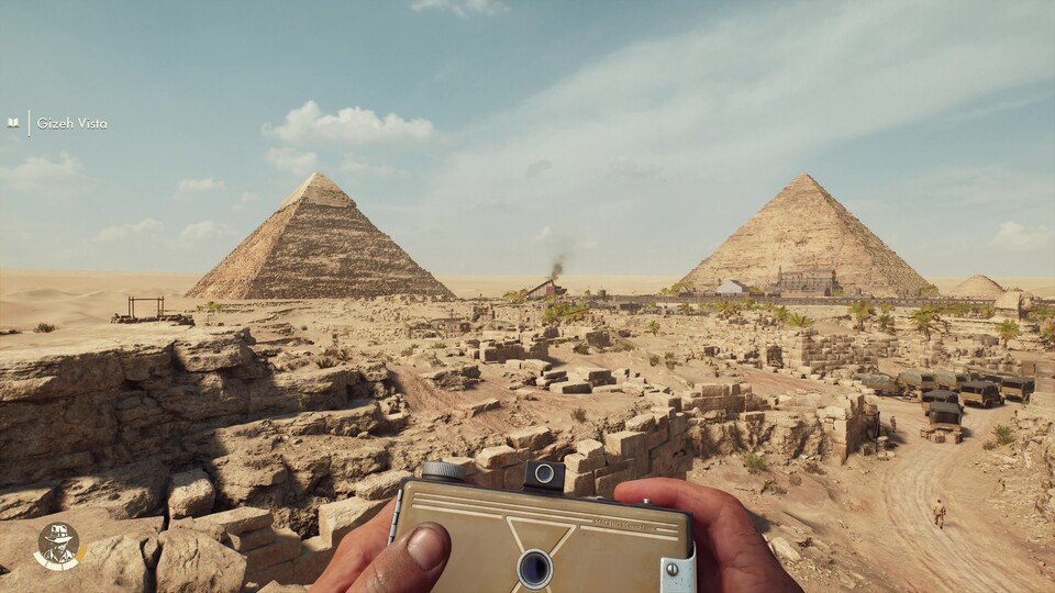 Gleich zu Beginn des Gizeh-Levels gibt es dieses wunderbare Panorama. Der gesamte sichtbare Bereich bis zu den Pyramiden ist erkundbar.