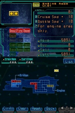 Infinite Space: In einer Art Modul-Tetris rüstet ihr das Schiff aus.