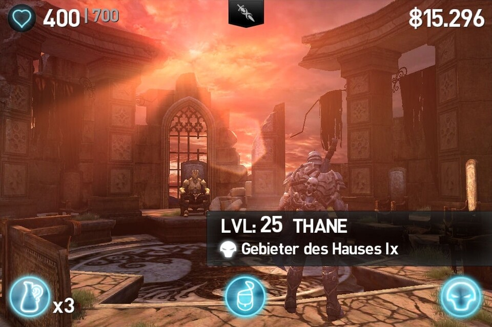 Vor allem auf dem iPad 2 protzt Infinity Blade 2 mit Partikeleffekten und anderem Schnickschnack.