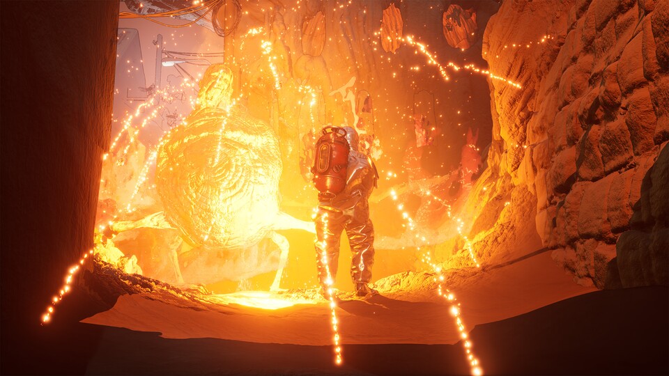 Hier trifft Frank auf einen Feuerdämonen. Die Wesen sind sehr gefährlich, können aber bekämpft werden.