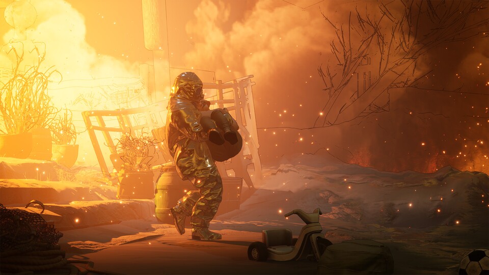 Viele der Geretteten sind verletzt und müssen bis zum rettenden Fahrzeug getragen werden.