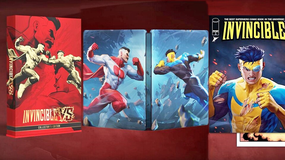Die Collectors Edition hat alles, was die Deluxe Edition hat, plus ein Steelbook und eine Sonderausgabe der ersten Ausgabe des Invincible-Comic von Robert Kirkman.